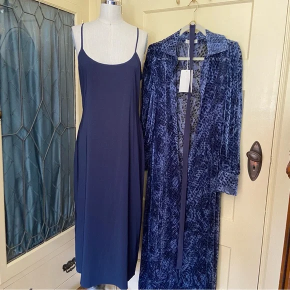 💔SOLD $890 Ulla Johnson Thalia Blue Velvet Shirt Dress Size 2 NWT - Picture 4 of 16